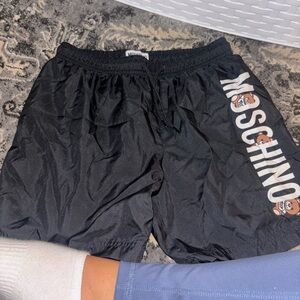 Moschino Black teen swim shorts
